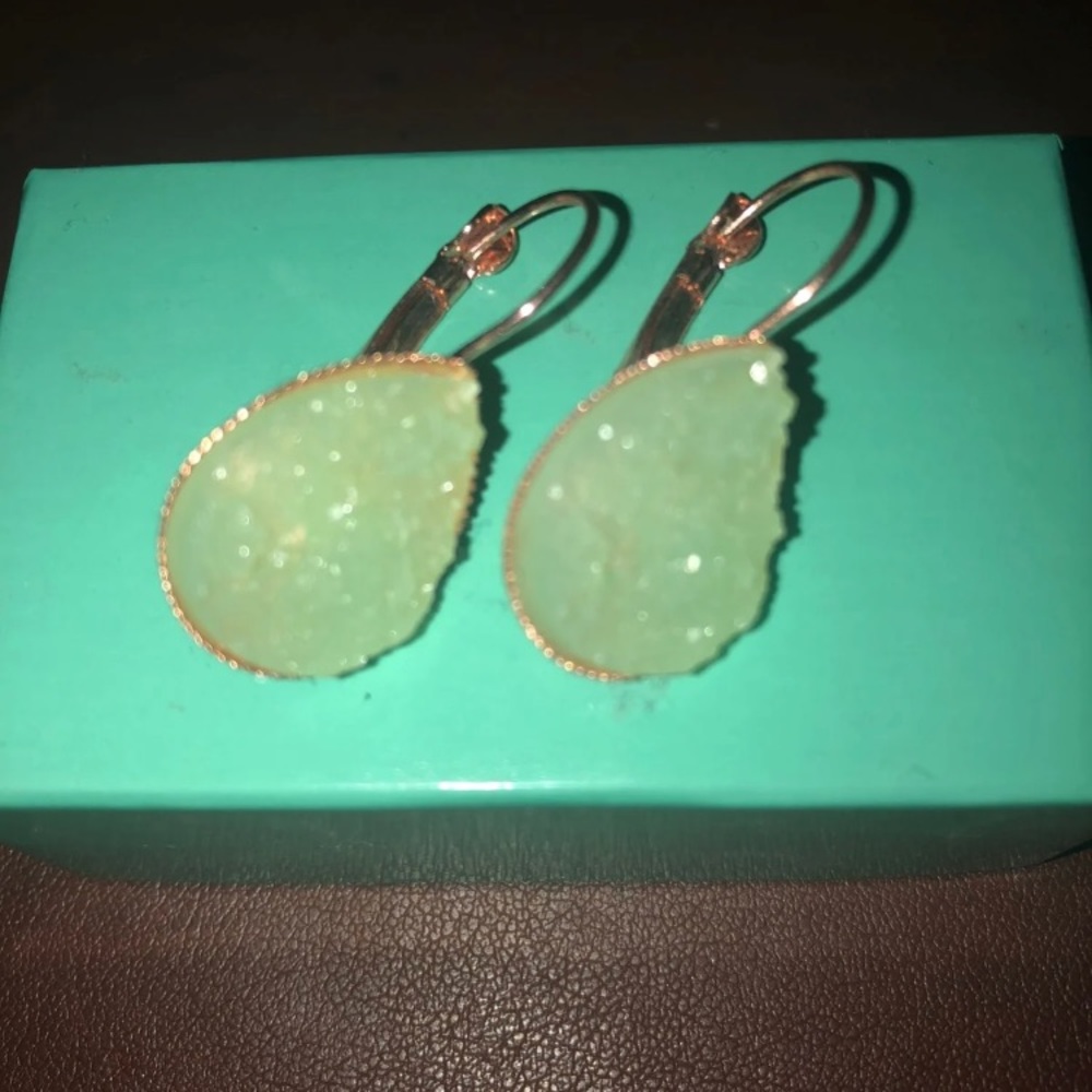 Meccafox Rose Gold Dangle Earrings - Picture 2 of 5